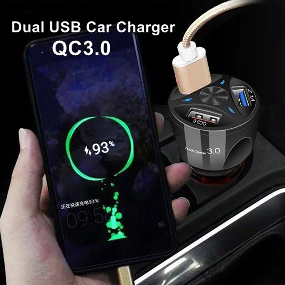 Устройство для автомобиля с двумя портами USB Зарядное устройство 3 Порты и