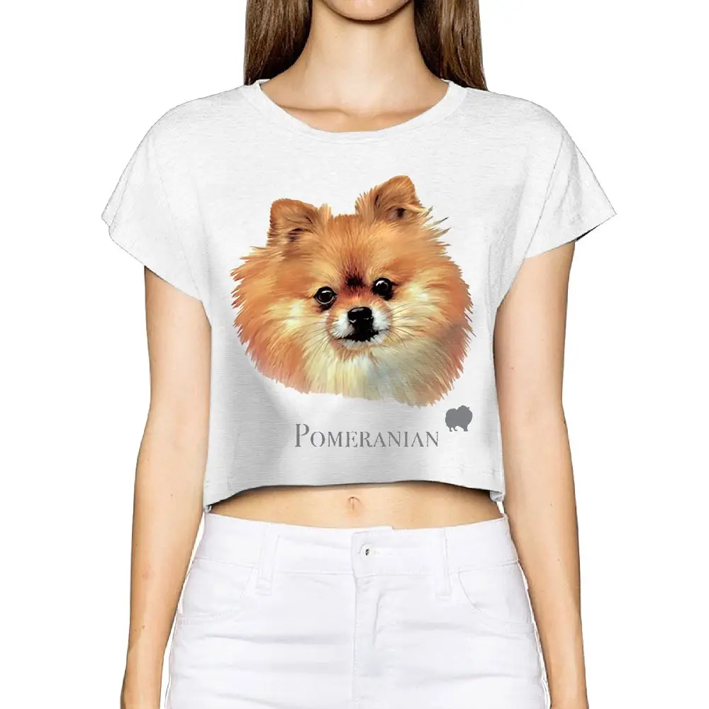 SAMCUSTOM Camisetas настоящий короткий новый pomeranian 3D печать летняя модная уличная