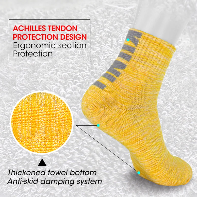 Kunli Brand Cotton Men's Running Socks Women Cycling Riding Bicycle Bike Yoga Socks Gym Socks Breathable Basketball Sport Socks