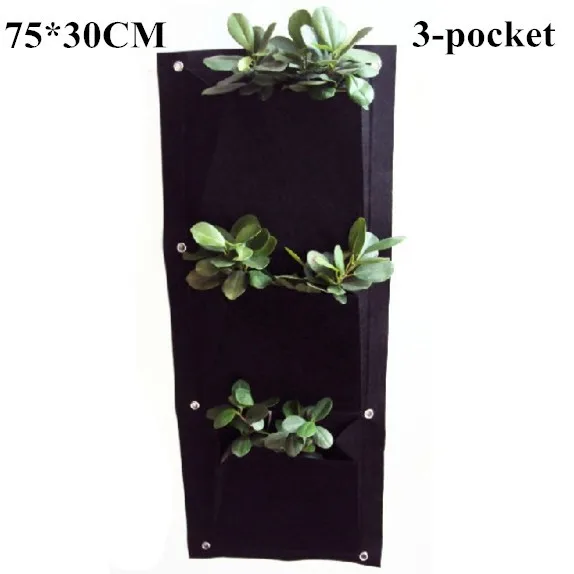 Вертикальные настенные Полиэстеровые мешки для посадки Цветочная сумка