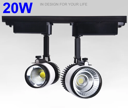 

Cob Led Track Light 20W 3000K 4000K 220V 110V Dimmable Spot Led Lighting Rail Track Spot Light Fixtures Industrial