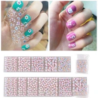 3d nail stickers beautiful flower butterfly spring design nail art 30 sheets mix random flower decoration decals