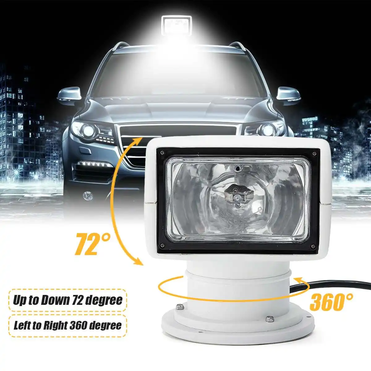 Белый прожектор с дистанционным управлением 12 В ПК + Алюминиевые