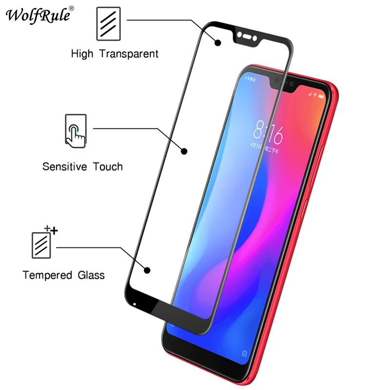 Стекло для Xiaomi Mi A2 Lite 2 шт. защита экрана закаленное стекло Redmi 6 Pro полная пленка
