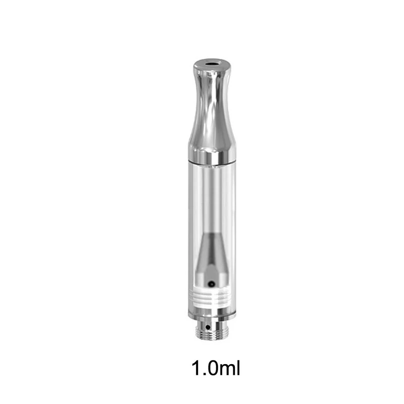 1.0ML Картридж CBD бак распылитель 1,0/0,5 мл емкость для O ручка электронная сигарета батарея керамическая катушка испаритель стекло pyrex бак - Цвет: 1.0ML