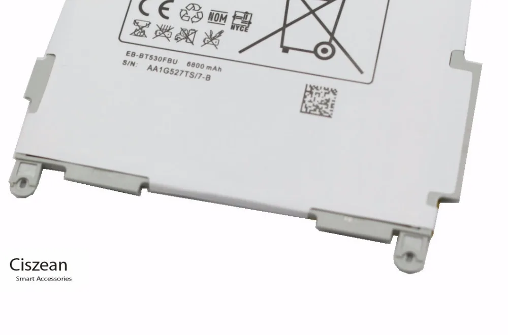 Ciszean 5 шт./лот 6800 мАч EB BT530FBC сменная батарея для планшета Samsung Galaxy Tab 4 10 1 &quotT530 T531 T535