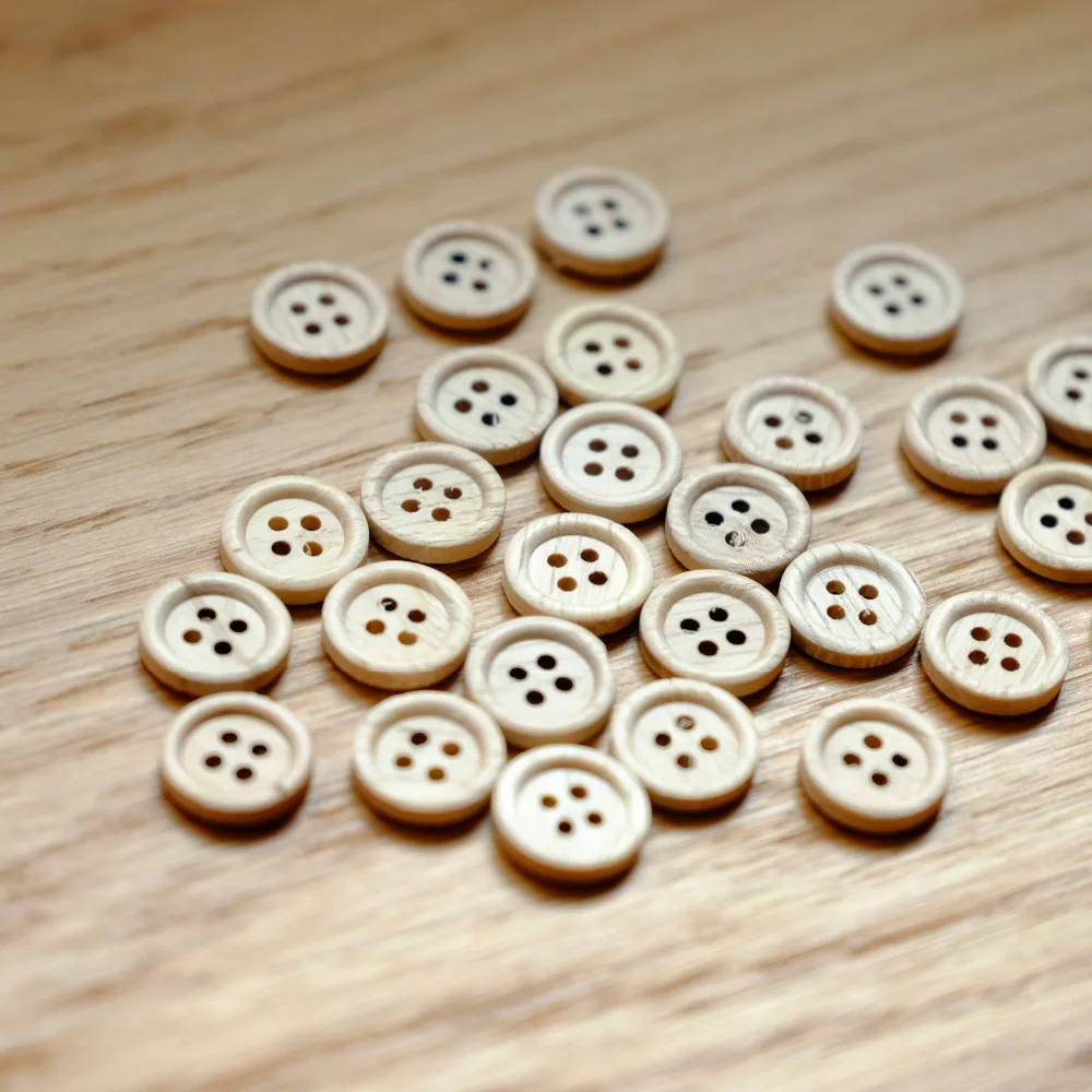 Пуговицы швейные из натурального дерева 30 50 шт. 25 15 мм 8701|sewing buttons|buttons scrapbookingclothing