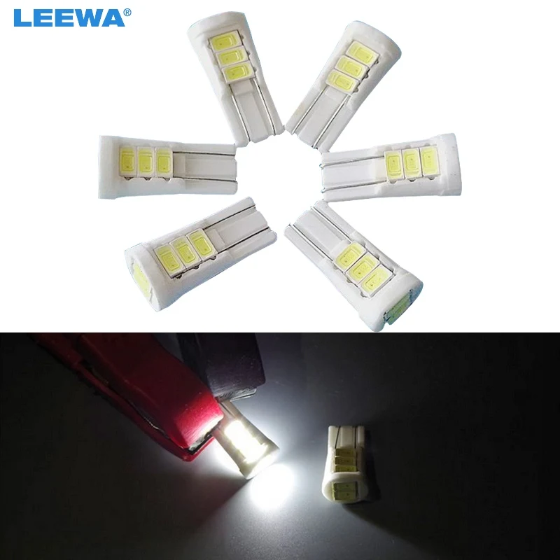 LEEWA 4 шт. супер белый 194 168 W5W T10 керамический 5730 8SMD 2 Вт клиновидсветильник боковой