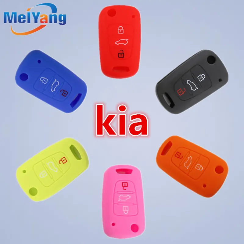 Силиконовый чехол для ключей откидной складной держатель Защита Kia RIO K2 K5 Sportage