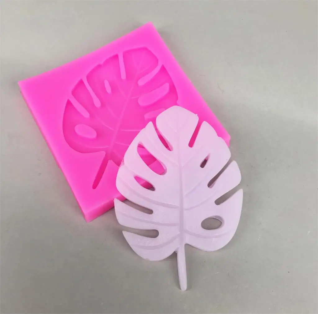 BK1091 3D Дерево формы в виде листьев Sugarcraft оставить силиконовые помадки украшения