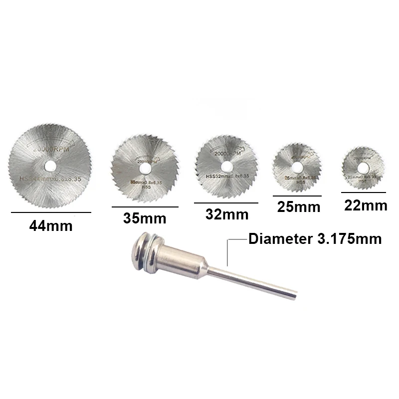 Tungfull HSS циркулярные пилы Набор для дерева алюминиевый режущий диск Dremel вращающиеся инструменты аксессуары Высокое качество 6 в 1