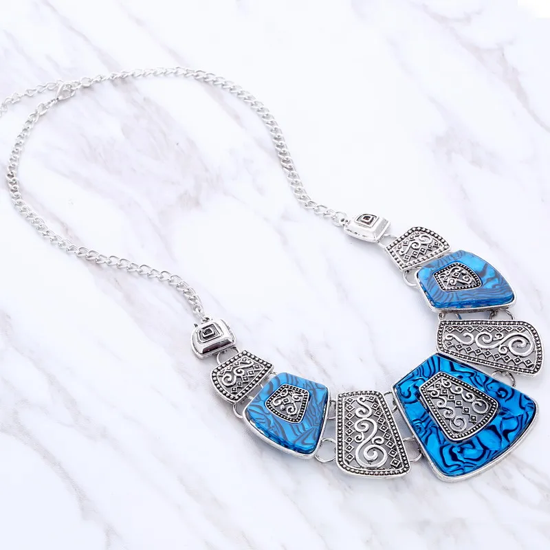 Модное ожерелье-чокер в богемном стиле винтажные ожерелья с посеребренными