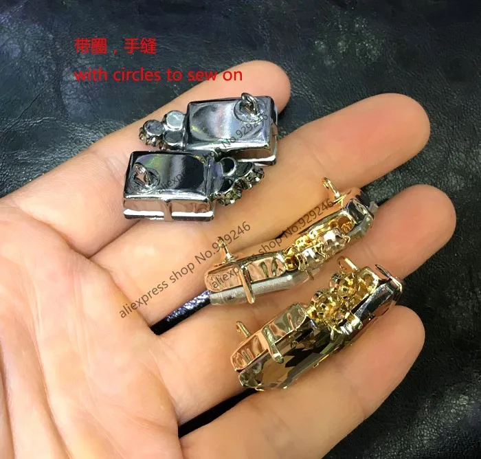 6 шт./лот высококачественные Прямоугольные стеклянные пуговицы с кристаллами и