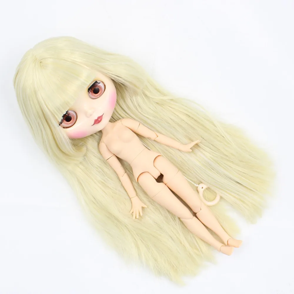 Ледяная фабрика шарнирная кукла blyth toy золотой микс белые волосы белая кожа шарнирное тело 1/6 30 см голая кукла