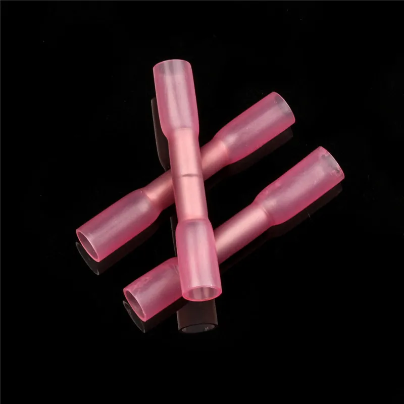 Красный термоусадочный стыковой водонепроницаемый электрический соединитель