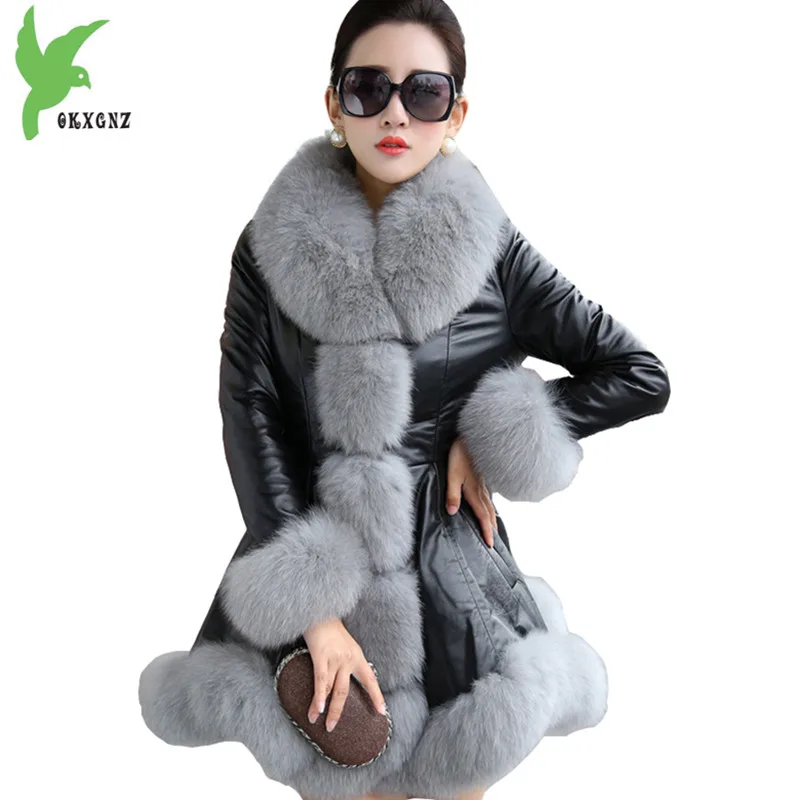 Женская зимняя шуба из искусственного меха женская утолщенная кожаная куртка