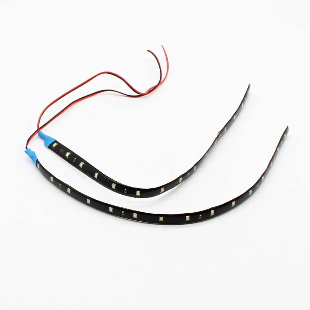 2pcs Waterproof Car Auto Decorative Flexible LED Strip HighPower 12V 30cm 15SMD Daytime Running Light DRL Blue | Автомобили и