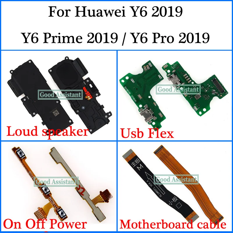 Для Huawei Y6 2019 / Prime Pro Y6S Usb гибкий кабель материнской платы громкий динамик вкл. ВЫКЛ.