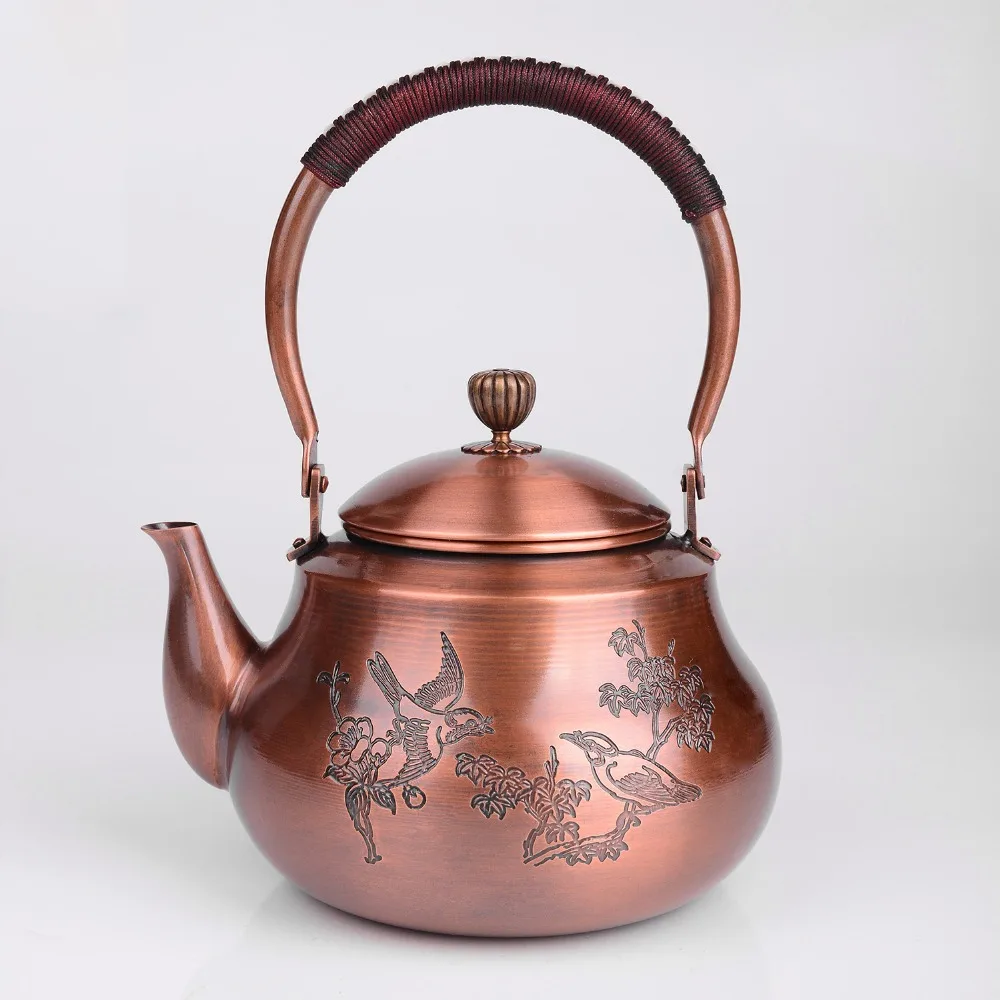 1 5л медный чайник ручной работы стеклянный самовар керамический эмалированный