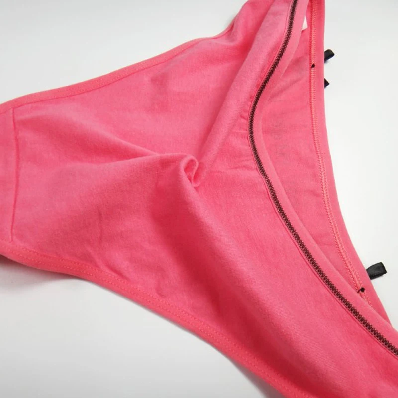 6 шт. женские Трусики хлопок с принтом букв бант для женщин низкой посадкой милые