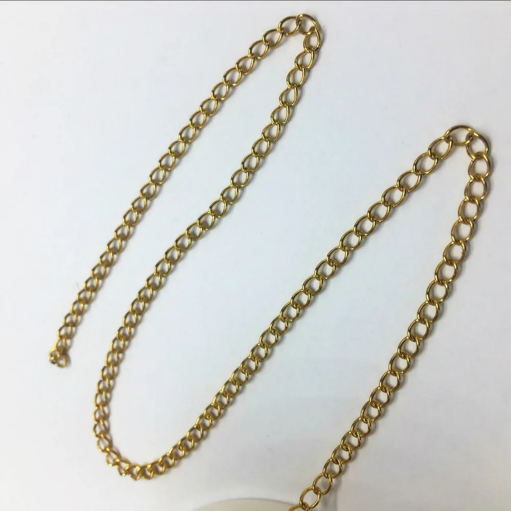 5 Meter/lot Hot plated gold 3mm Jewelry Findings Accessories Stainless Steel Chain Extended chain for Making | Украшения и