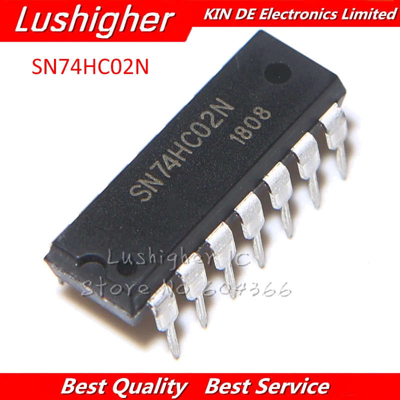 100 шт. 74HC02N 74HC02 DIP14 SN74HC02N DIP новый оригинальный | Электронные компоненты и