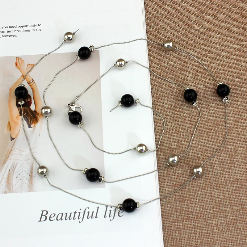 Новинка 2018 модная металлическая цепочка с жемчугом для платья милые элегантные