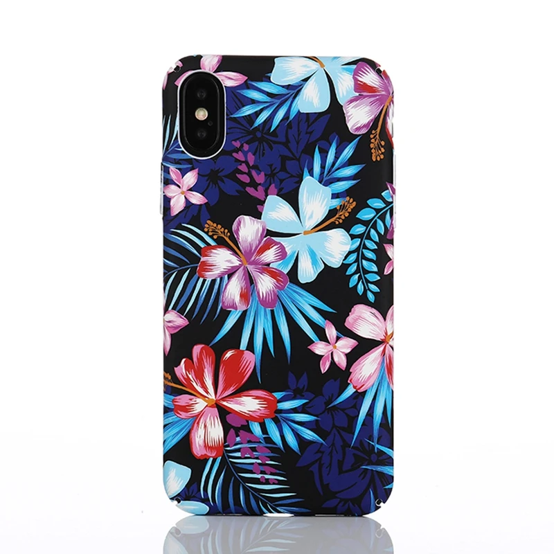 Fundas on for iPhone X Retro Tropical plants Floral Phone Case Coque 6 6s 7 8 Plus 7Plus Fashion Cover |