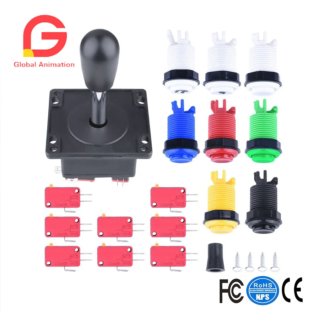 Аркадные части набор связок Longruner аркадные аксессуары комплект с 1 джойстиком 8