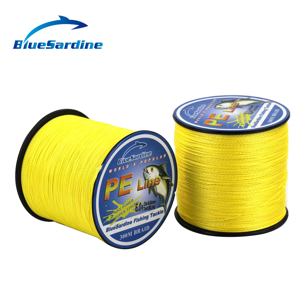 

Рыболовная плетеная леска BlueSardine, 300 м, 12-90lb