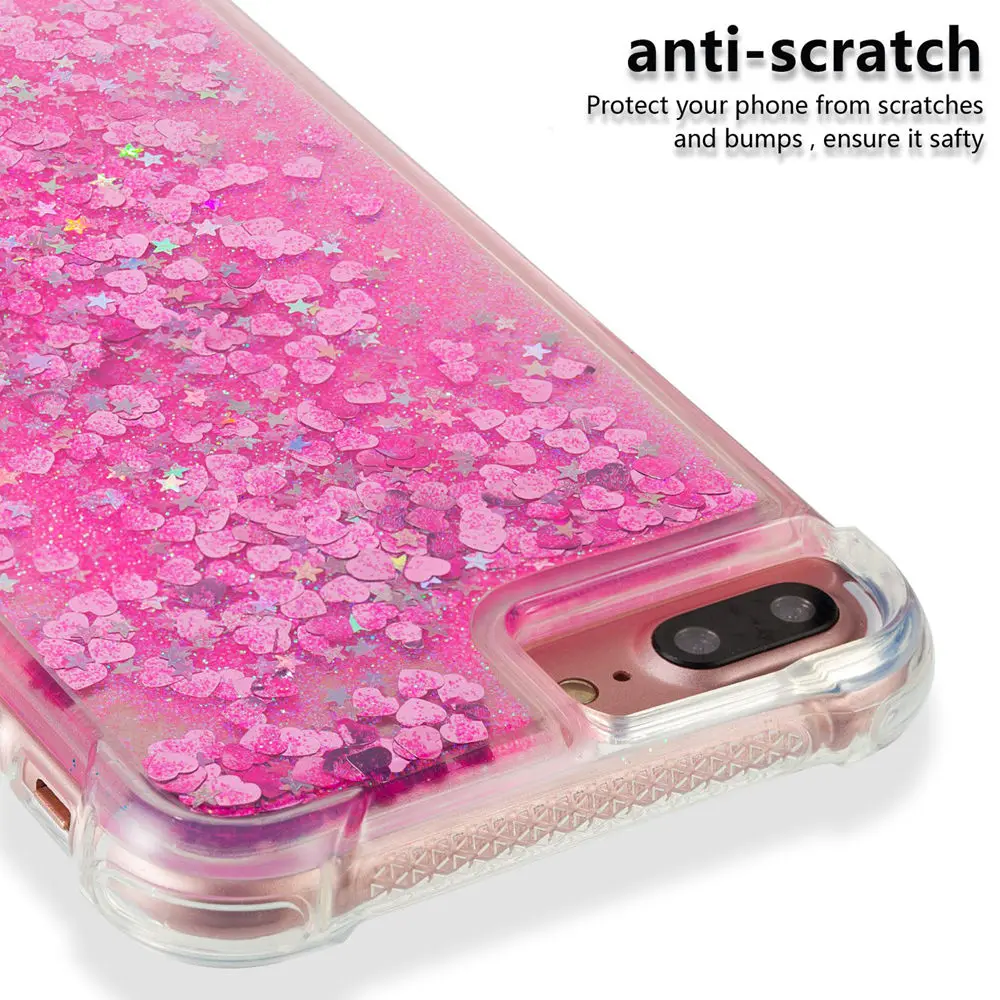 Glitter Stars Cover for Apple iPhone 7 Plus A1786 A1785 A1661 Liquid Quicksand Soft TPU Back Case 8 A1897 A1898 |