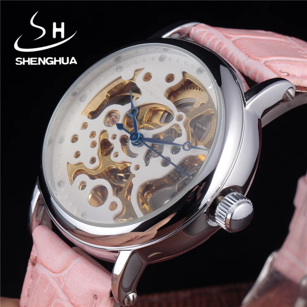 Часы SHENHUA женские кожаные автоматические механические под платье|bracelet gift|bracelet