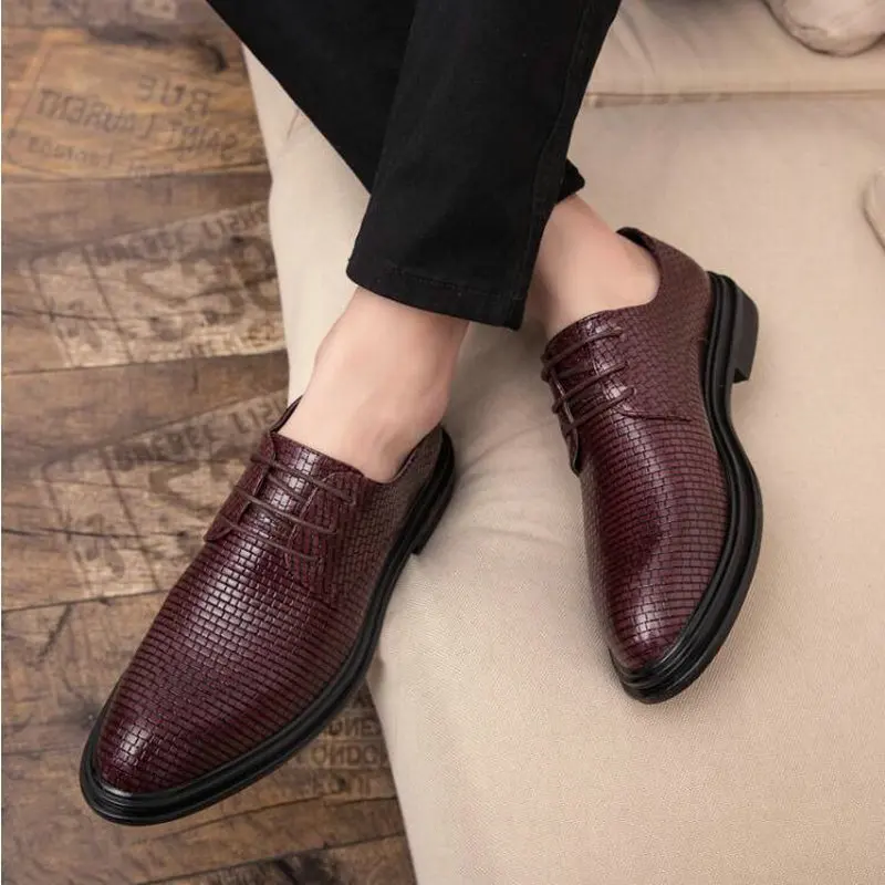 Мужские деловые туфли Кожаные Деловые итальянские брендовые роскошные