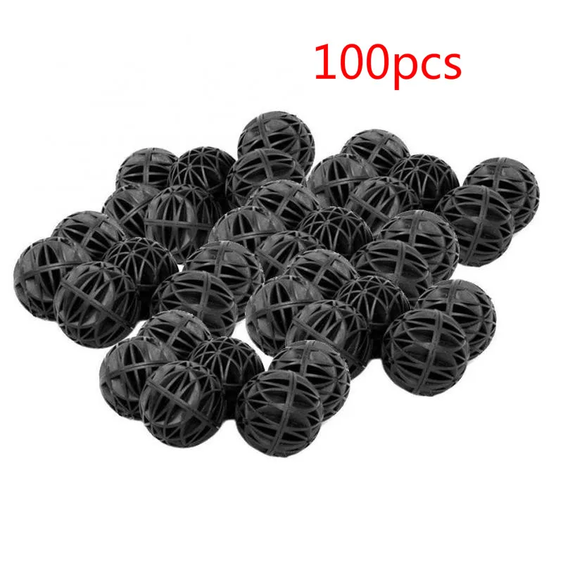 100 шт Портативные аквариумные пластиковые биохимические губчатые шарики фильтр