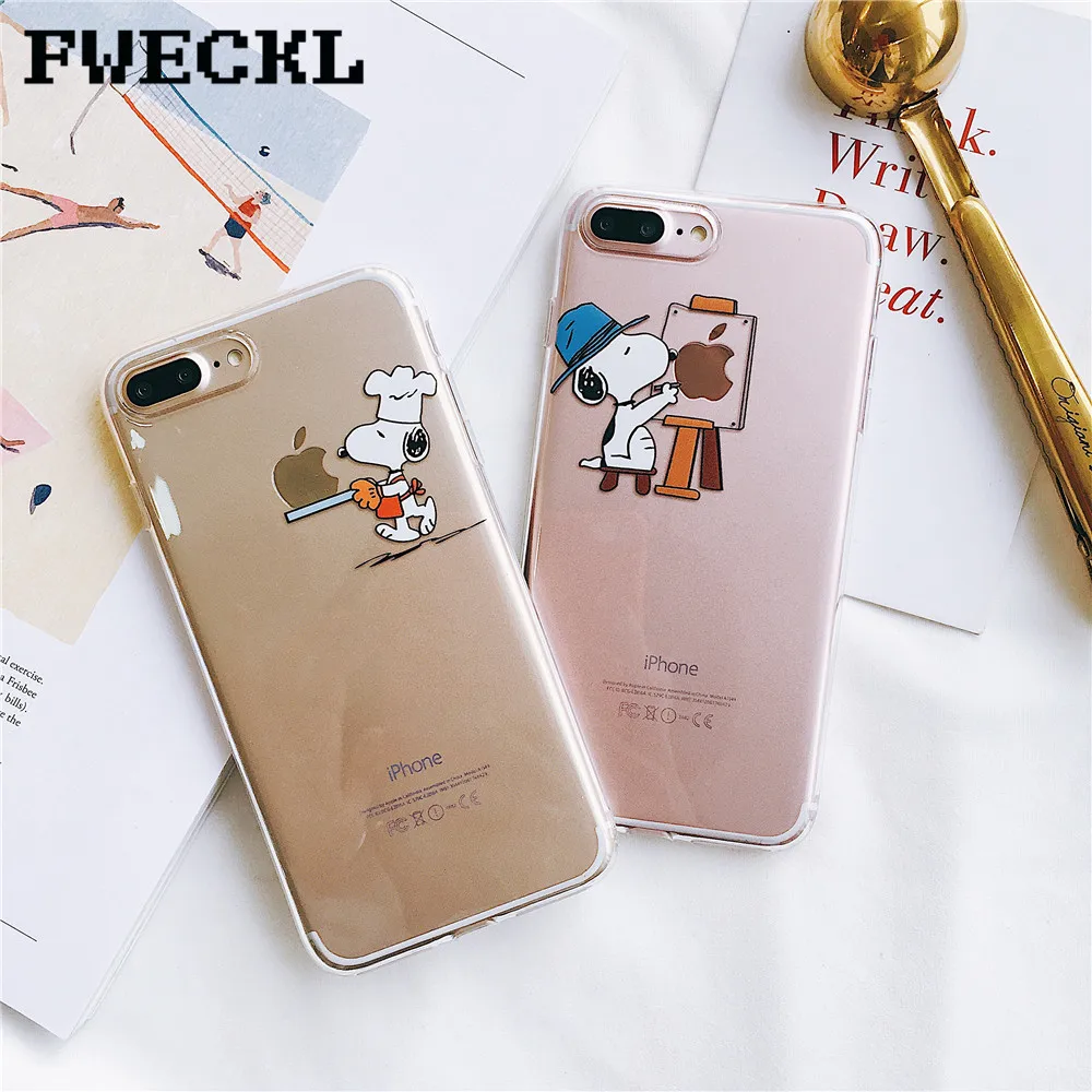 Милый чехол для телефона с рисунком собаки 6 S 7 8 Plus X силикон iPhone XR XS MAX прекрасный