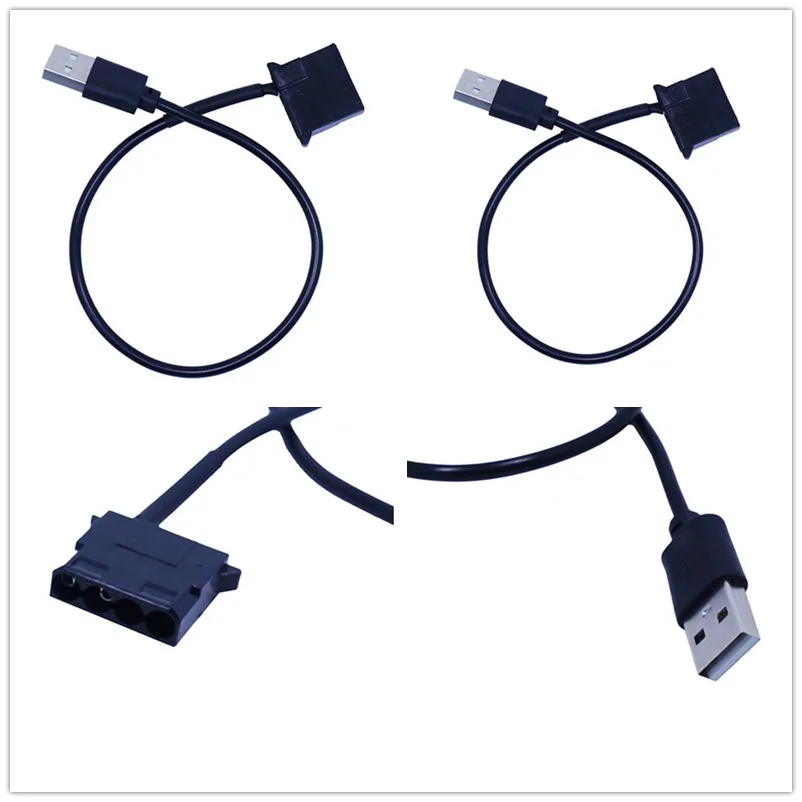 1 шт. 4Pin гнездовой к 5В USB Мужской Кабель адаптер 4 Pin Molex вентилятор кабель питания