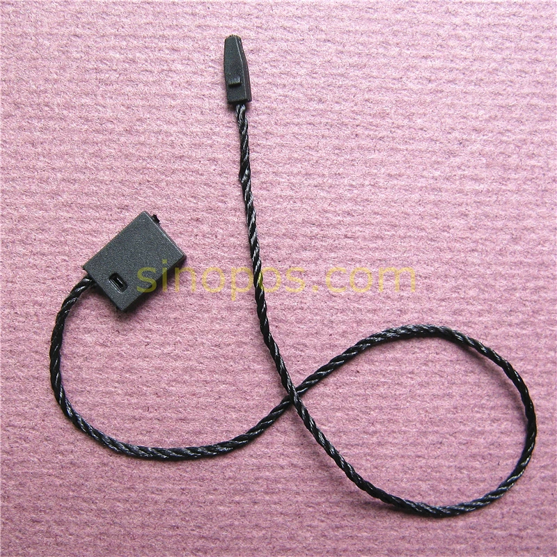 Экономичная пластиковая подвесная бирка черно белая для одежды фиксатор петли