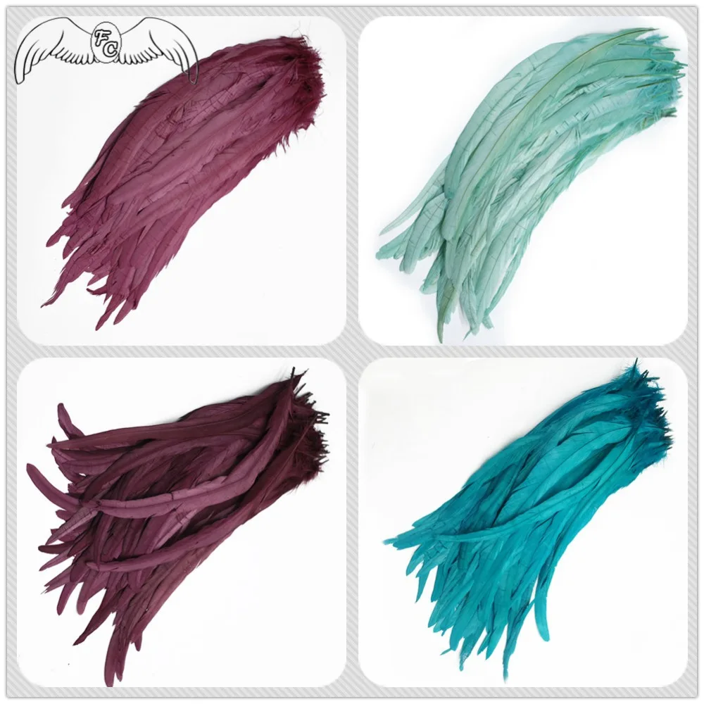 Wholesale 100pcs Natural Peacock Blue Rooster Tail Feather 35-40cm Cock Pheasant Carnival Costume/Cosplay/Shamba Dancer | Дом и сад