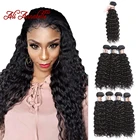 Бразильские волнистые человеческие волосы, пряди 134 шт., 100% натуральные кудрявые пучки волос пряди, натуральные волнистые волосы, пряди