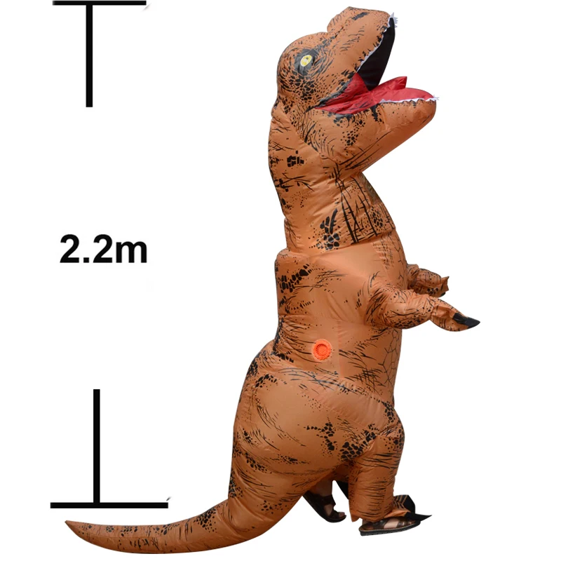Взрослый гигантский 2 м надувной мускул динозавр костюм Хэллоуин вечерние