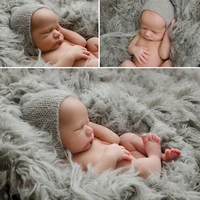 newborn photography props blankets accessories long fur plush fabric backdrop basket stufferbebe faux fur fotografia backdrop