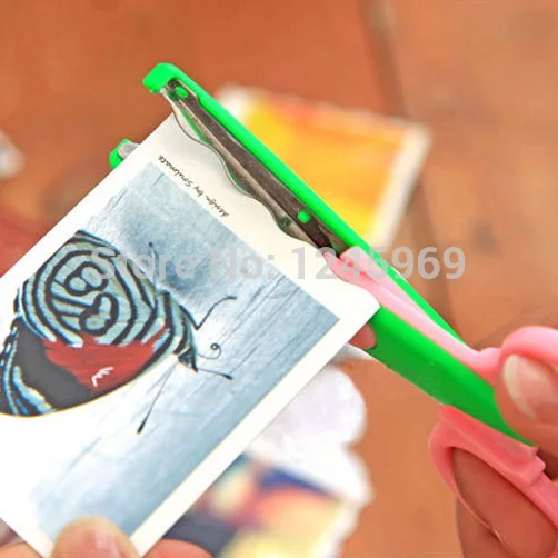 

1Set/6pcs Design Decorative Wave Lace Edge Craft School Scissors DIY for Scrapbook Handmade Kids Artwork Card Safe