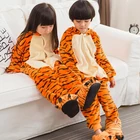 Детский Комбинезон кигуруми для косплея тигра, детский мультяшный аниме-комбинезон, костюм для мальчиков и девочек, пижама с животными