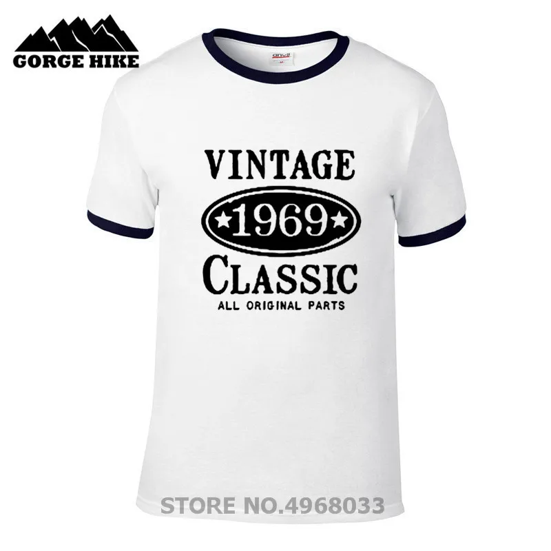 2019 Trend Tshirt 1969-vintage-classic Inspired Design 50th Birthday Gift T-Shirt for Men Round Neck 100% Cotton Clothes T Shirt | Мужская