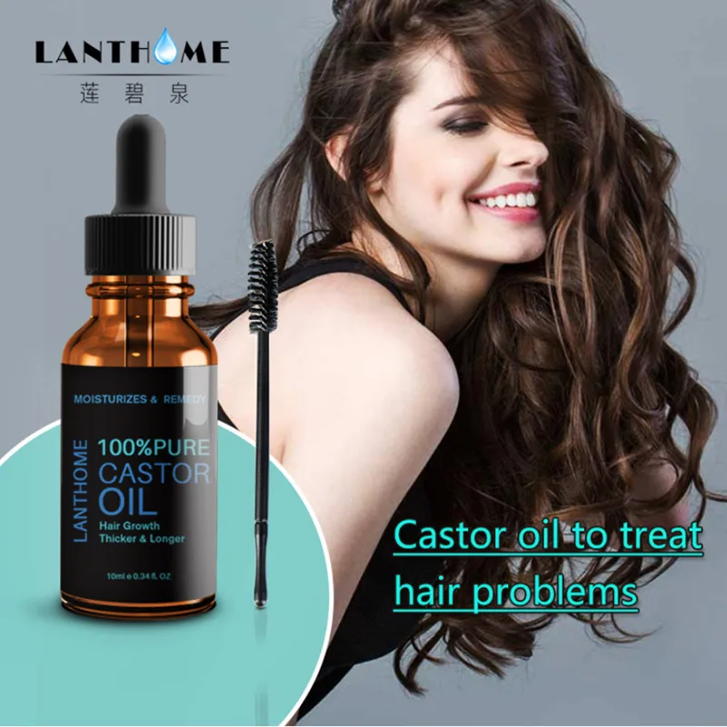 Черное касторовое масло для натурального эфирное роста волос органическое