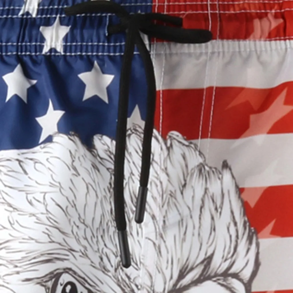 Мужские шорты для плавания пляжные с 3d принтом и американским флагом серфинга C1