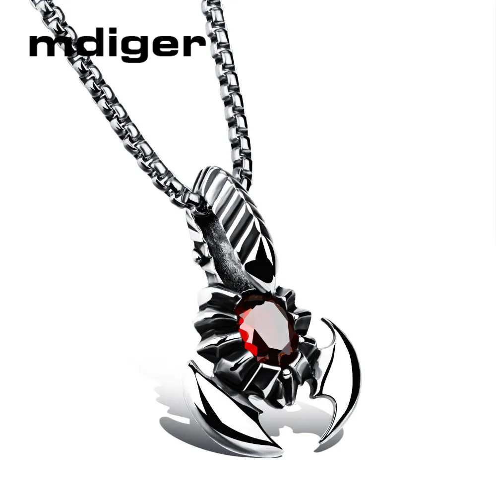 Mixed 2 PCS/LOT Titanium Mens Scorpion Shape Pendant Necklace Steel Chain for Men Accessories | Украшения и аксессуары