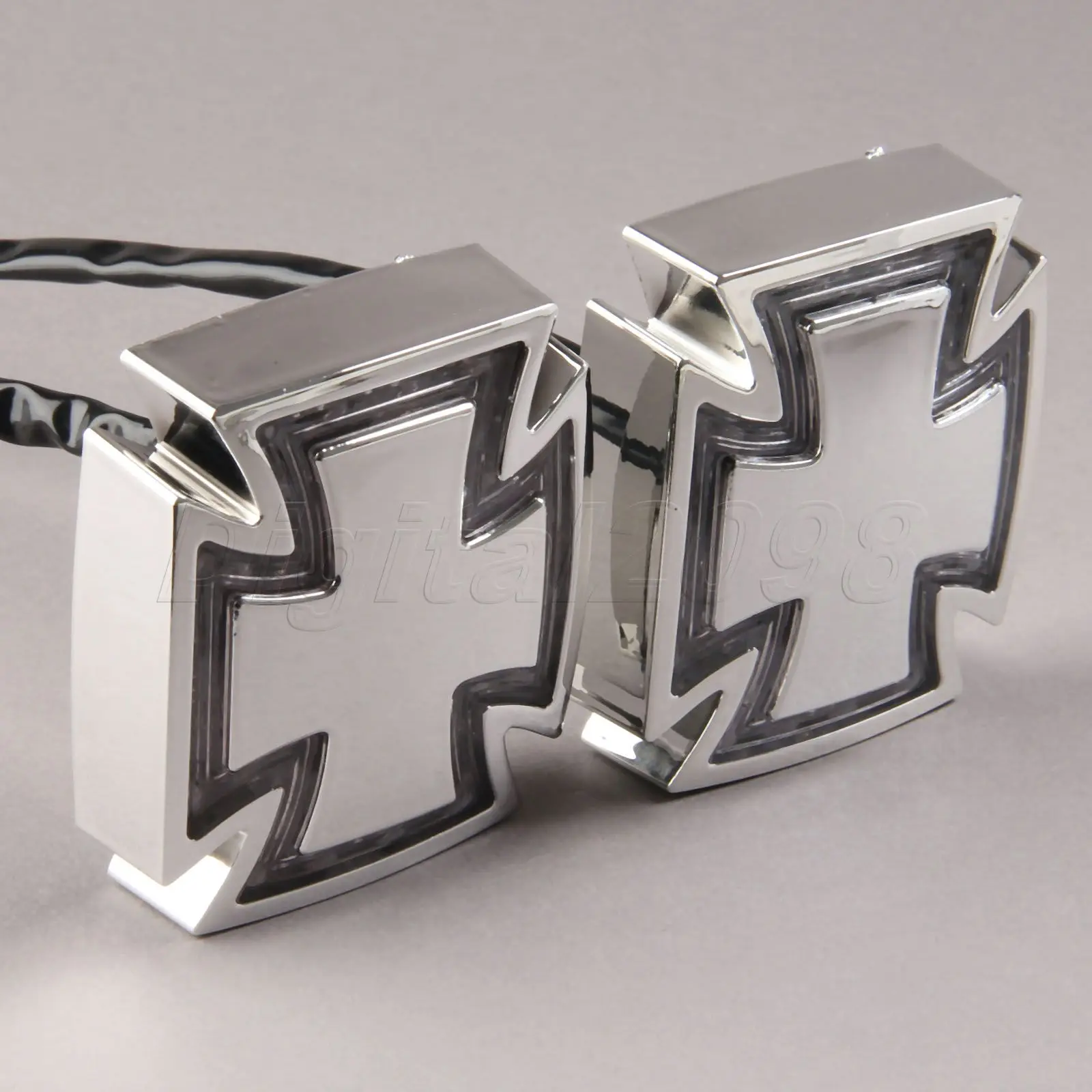 Светодиодные индикаторы поворота Yetaha для мотоцикла хром крест 12 В Байк чоппера