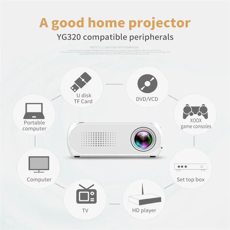 LED Proyector для домашнего кинотеатра 1080P 3D Поддержка Full HD мини проектор Регулируемая