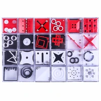 new 24pcsset balance maze game puzzle boxes with steel ball brain teaser educational toys gift decompression toy for kid adult